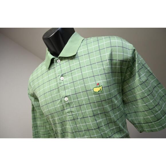 Masters Augusta National Amen Corner Golf Polo Checks Mens Size Large - Picture 1 of 9
